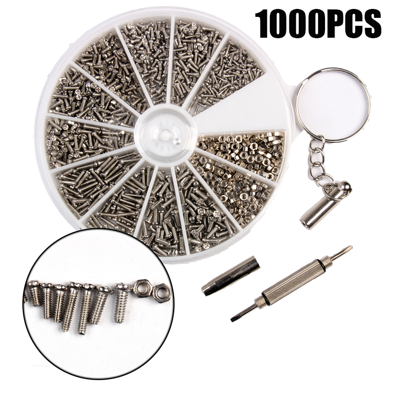 Micro Screwdriver Kit - 1000 Buah/Lot M1-M1.6 Sekrup Baja Tahan
