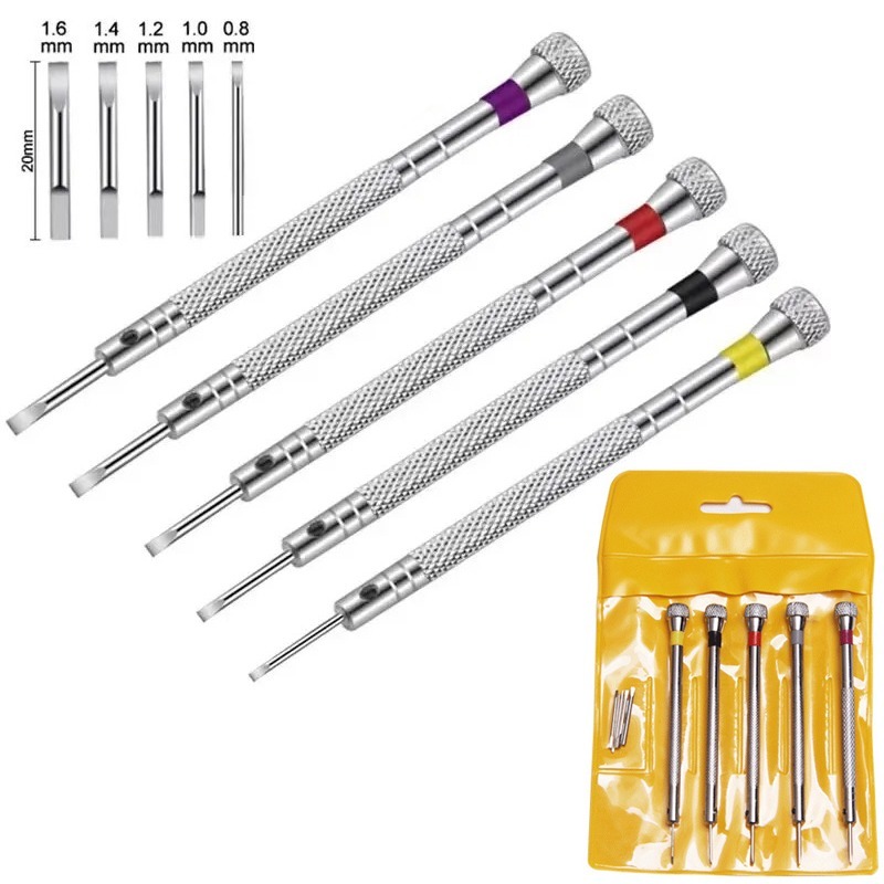 Micro Screwdriver Kit - Obeng baja 0.8-1.6mm untuk jam tangan,
