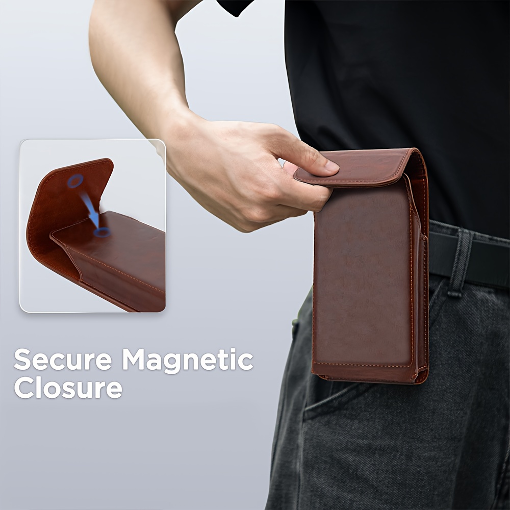 Edc Carry Belt Leather - Dompet Ponsel Kulit Imitasi Premium Pria