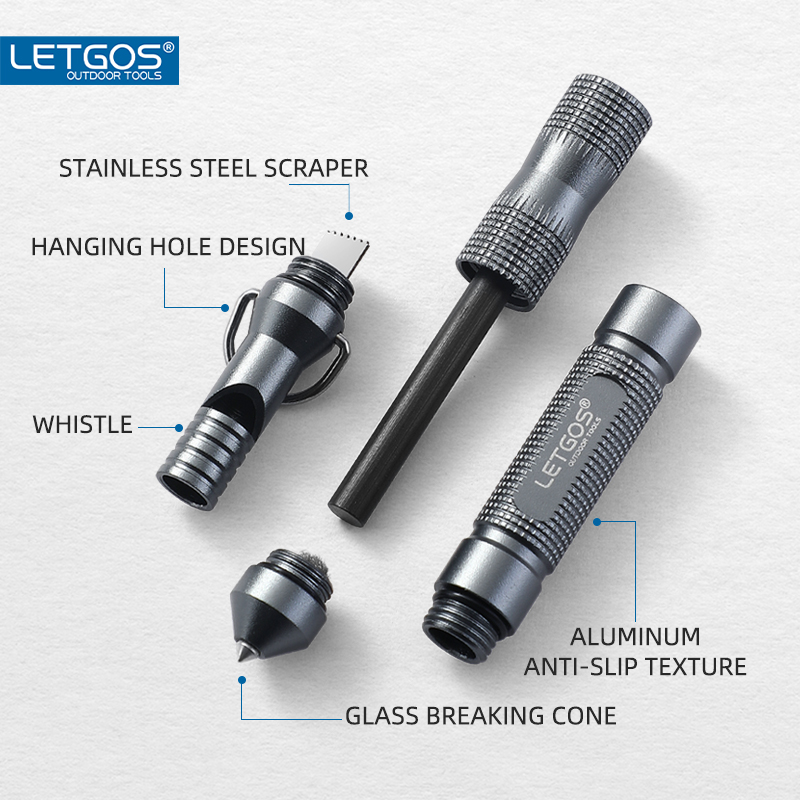 Ferro Rod Striker - Peluit Survival Tahan Air Baru dengan