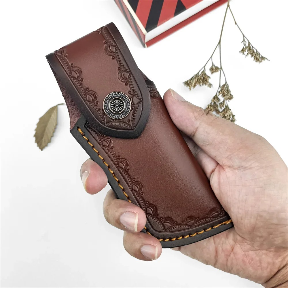Edc Carry Belt Leather - Sarung Pisau Kulit Sapi Asli Jahitan