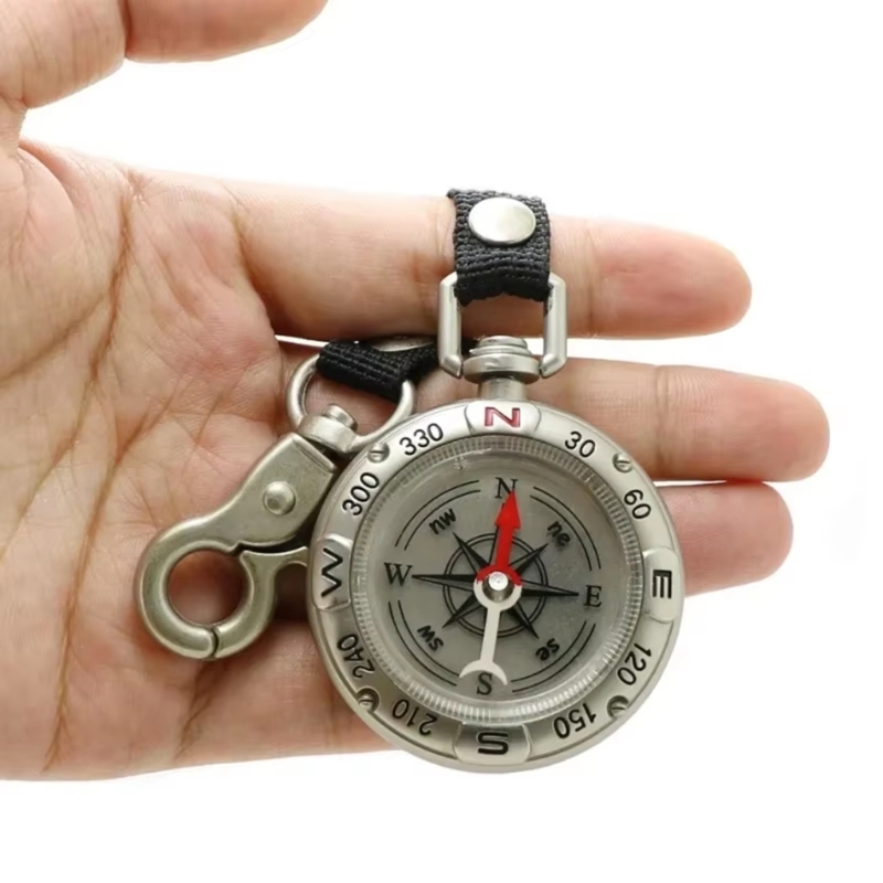 Compass Keychain Mini - Kompas Mini Dengan Gantungan Kunci, Kompas