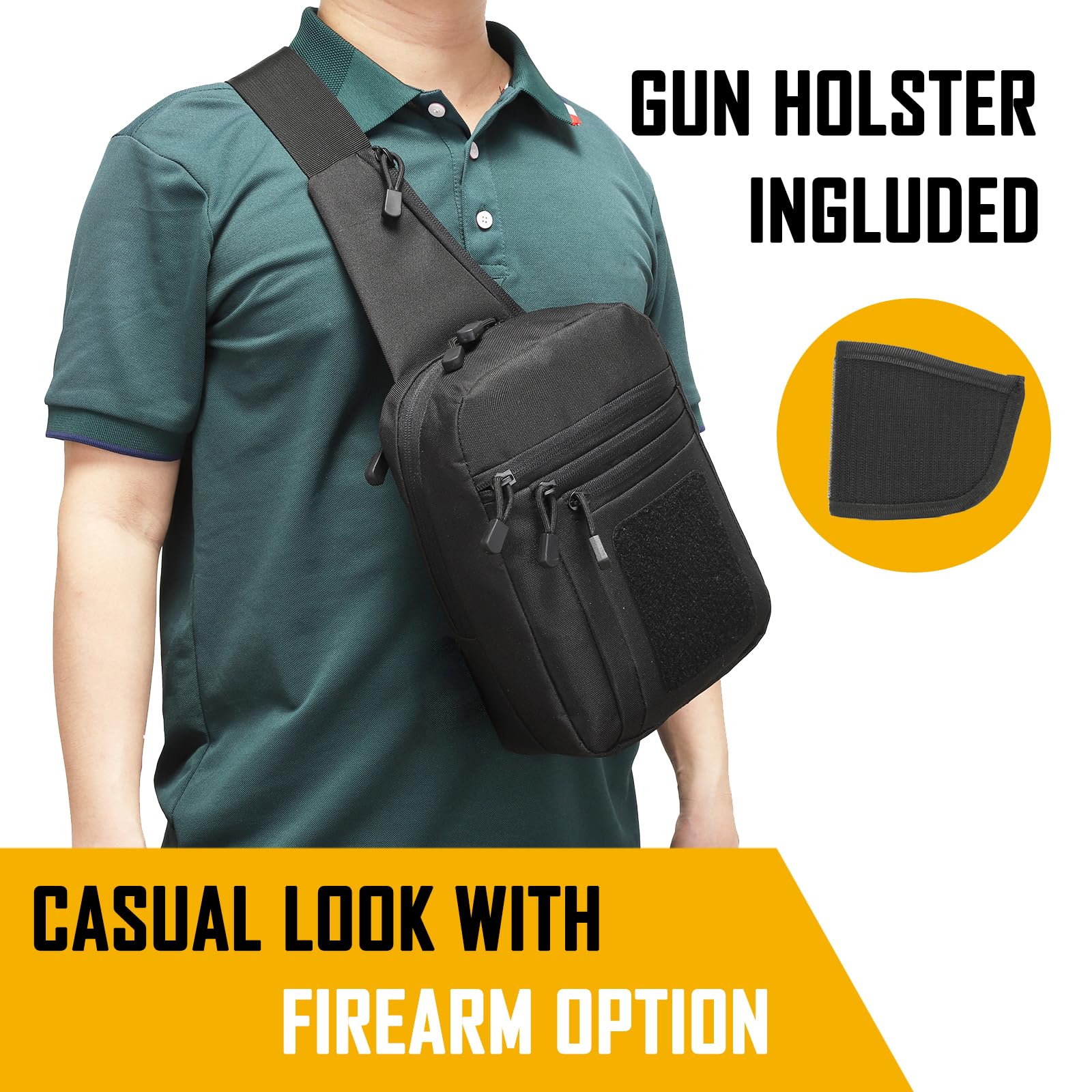 Tas Selempang Tersembunyi untu - Edc Carry Gun ulasan dan harga