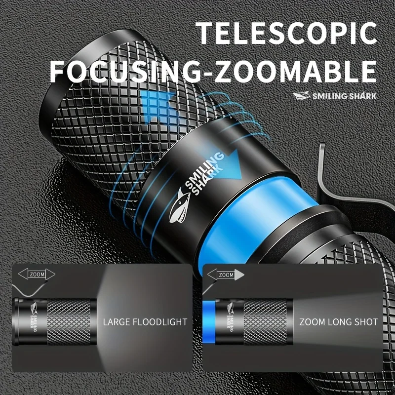 SMILING SHARK Senter LED Takti - Edc Every Day Carry おもちゃ ulasan dan harga