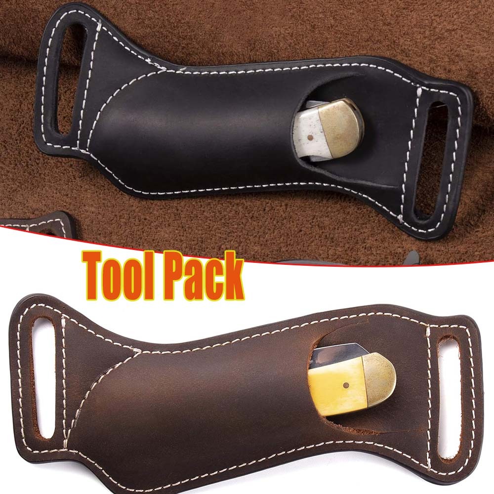 Sarung Pisau Lipat Taktis EDC, - Edc Carry Belt Leather ulasan dan harga