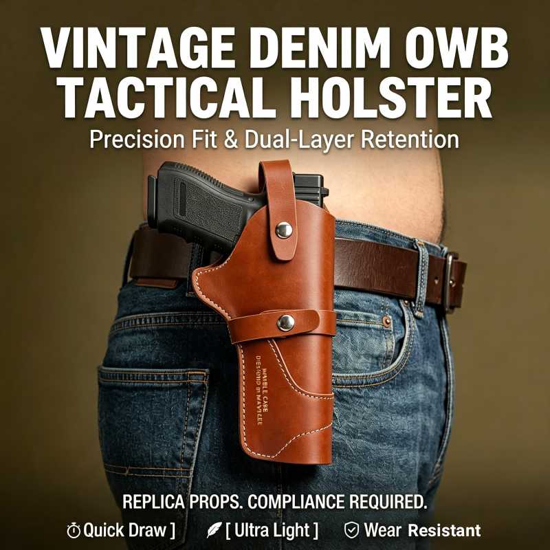Sarung Pistol Kulit Vintage OW - Edc Carry Belt Leather ulasan dan harga