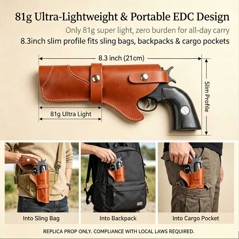Sarung Pistol Kulit Vintage OW - Edc Carry Belt Leather ulasan dan harga