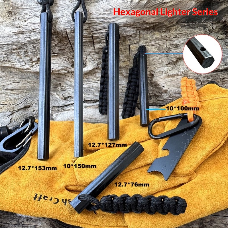 Pemantik Api Tahan Angin Baru, - Ferro Rod Striker ulasan dan harga