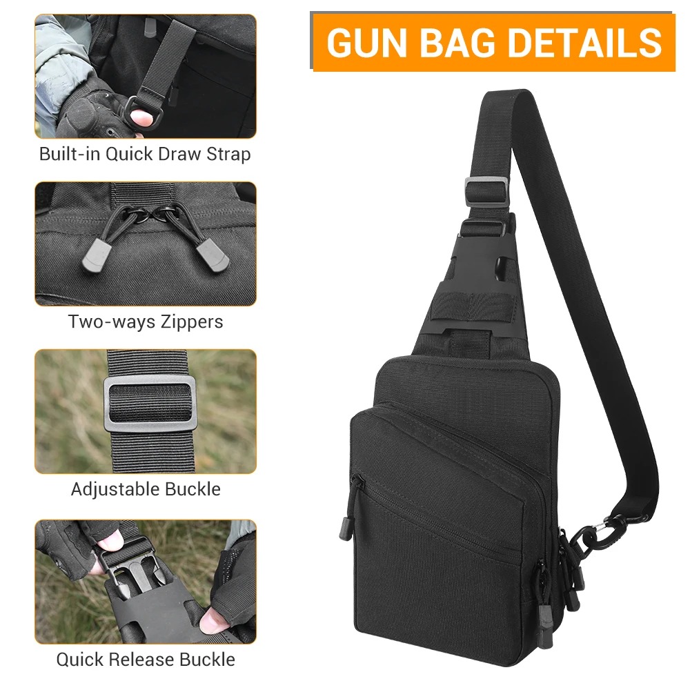 Tas Pistol Taktis untuk Menyim - Edc Carry Gun ulasan dan harga